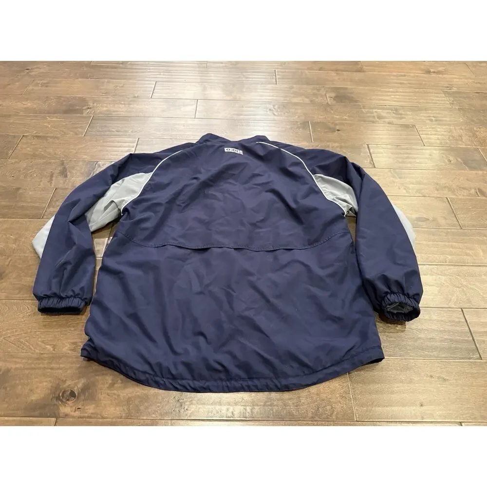Vintage Reebok CCM Mens Blue Full Zip Hockey Warmup Windbreaker Jacket Size XL